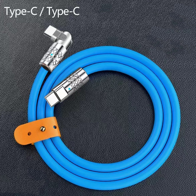 Fast Charge Zinc Alloy Elbow 180 Degrees Rotation Data Cable Fast Charge Zinc Alloy Elbow 180 Degrees Rotation Data Cable